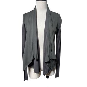 Cynthia Rowley Draped Cardigan Sweater Jacket Grey Long Sleeve Size XS
